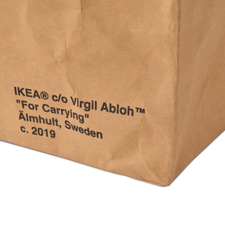 virgil abloh x ikea markerad medium bag brown